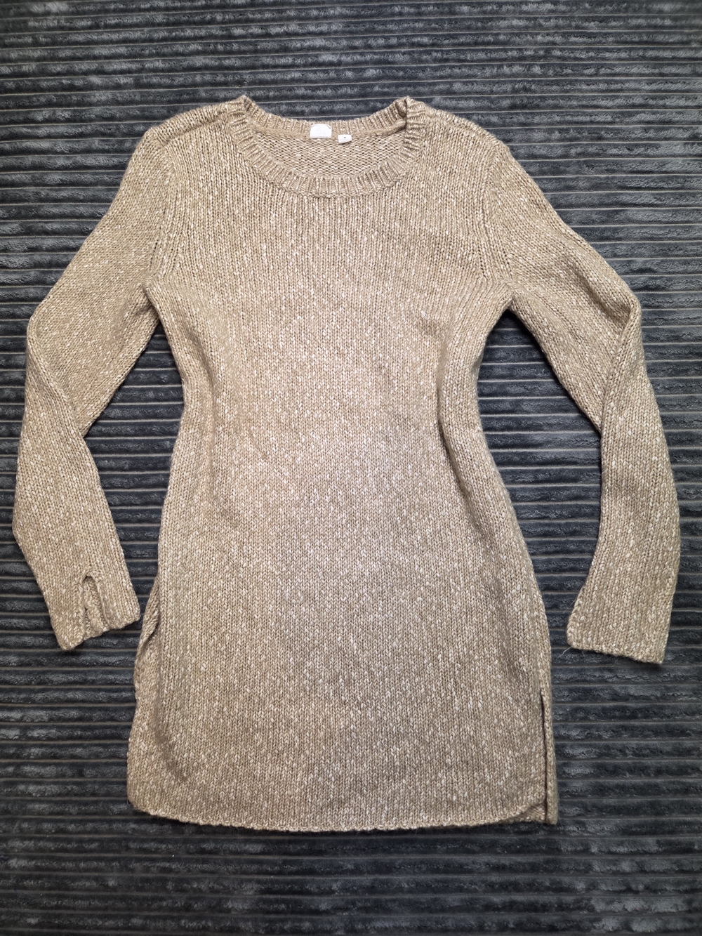 GAP Taupe Long-Sleeve Knit Dress